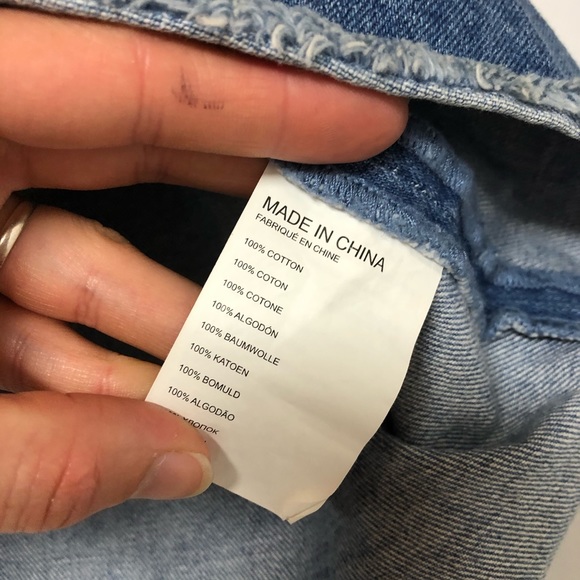 Club Monaco Denim Wrap Skirt Size 4 - Picture 7 of 8